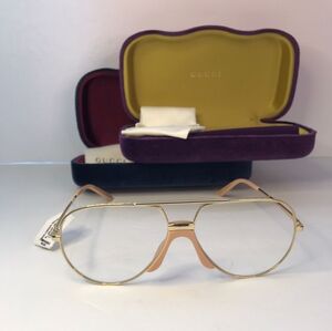 New- 💯 original GUCCI Sonnenbrille GUCCI EYEWEAR Frame Gold Glasses Retro Sun